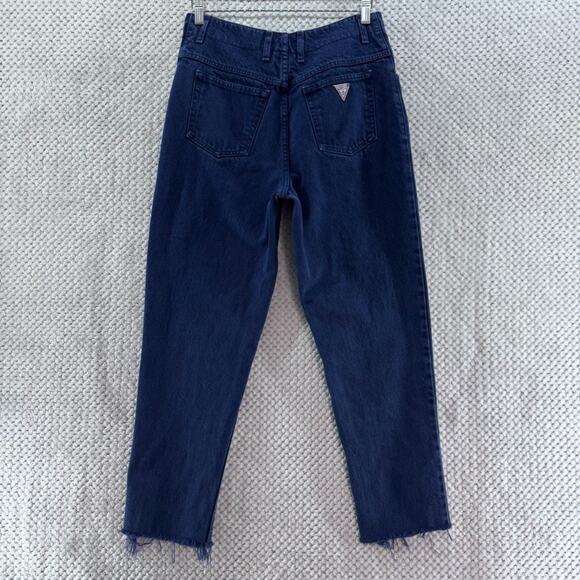 VTG Guess George Marciano Jeans Womens 31 Blue Dark Wash Button Fly High Rise - Picture 5 of 14